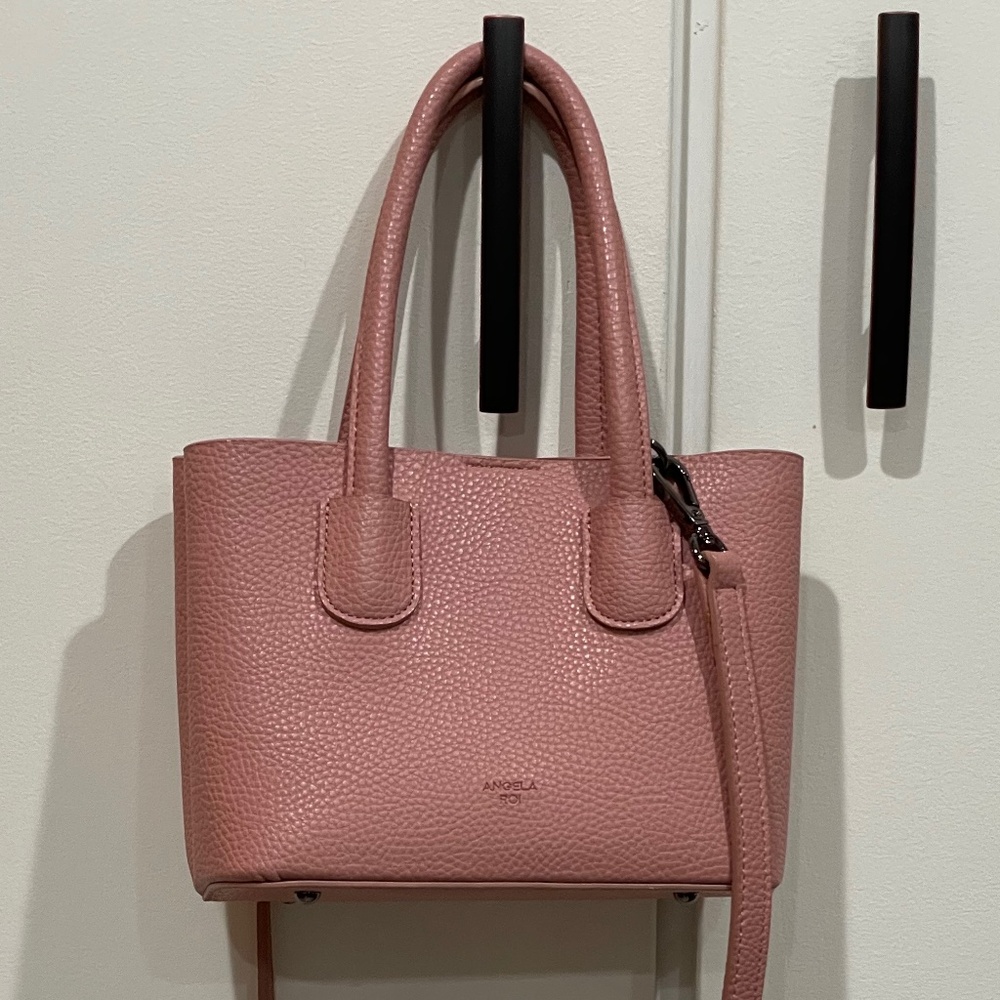 Angela Roi Cher Micro Signet in Coral Pink Vegan Leather